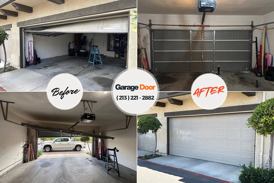 Before and after: garage door repair Galeville, NY